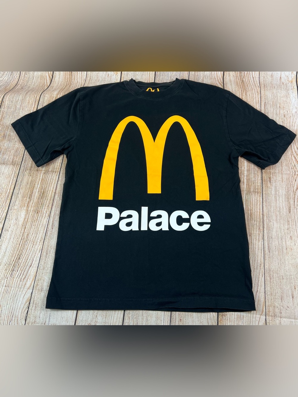 Palace x McDonald's Logo T Shirt Size Medium Tee Black
